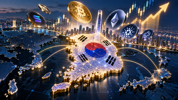 한국, 동아시아 최대 암호화폐 시장, AI 코인 거래 열기 일본의 19.5배